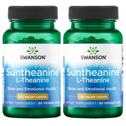 2 x Swanson Suntheanine® L-Teanina 60 kapsułek wegetariańskich (id: 9889)