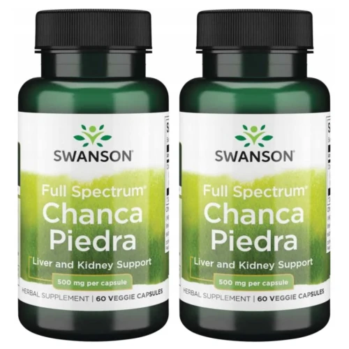 2 x Swanson Full Spectrum Chanca Piedra 500mg 60 kapsułek vege (id: 9892)