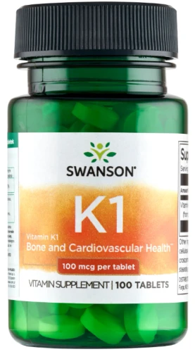 Swanson Vitamin K1 100 mcg 100 tabletek (id: 9896)