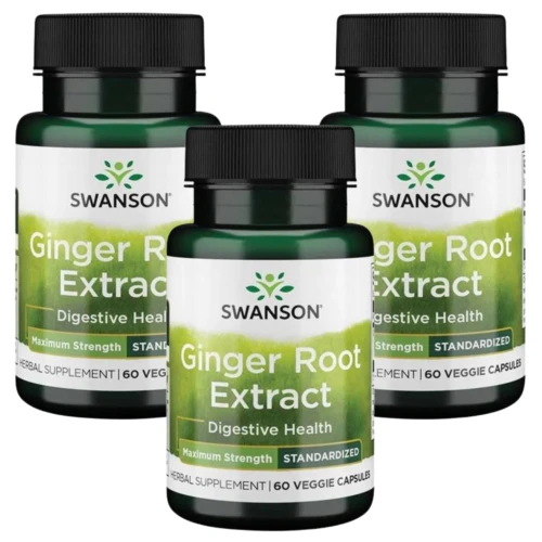 3 x Swanson Ginger Root Etract - Imbir Ekstrakt 60 kapsułek (id: 9900)