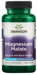 Swanson Magnesium Malate - Jabłczan magnezu 150mg 60 tabletek  