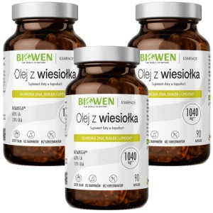 3 x Olej z wiesiołka 90 kapsułek – Skóra Równowaga Hormonalna