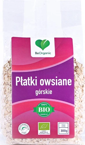 BeOrganic Płatki owsiane górskie 300g EKO, Aliness