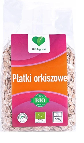 BeOrganic Płatki orkiszowe 300g EKO, Aliness