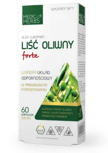 Medica Herbs Liść Oliwny Forte 60 kapsułek - Układ Odpornościowy i Układ Krążenia