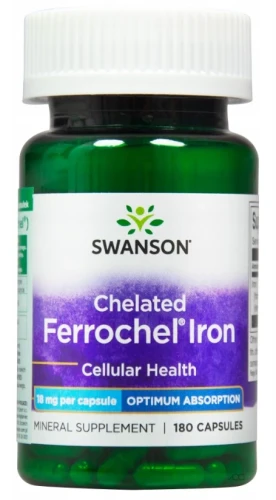 Albion Chelat Żelaza Ferrochel 18mg 180kap, Swanson