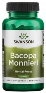 Swanson Bacopa Monnieri BaCognize extr. 90 kapsułek - Funkcje Poznawcze Spokój Umysłu Redukcja Stresu