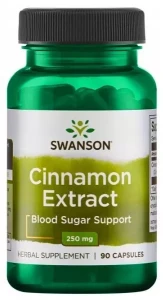 Swanson Cinnamon extract 90 kapsułek - Prawidłowy Poziom Glukozy i Metabolizm Węglowodanów