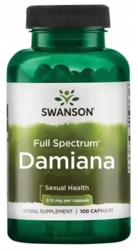 Damiana 510mg 100 kaps, Swanson