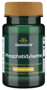 Swanson Phosphatidylserine - Fosfatydyloseryna 100mg 30 kapsułek - Pamięć Funkcje Poznawcze Koncentracja