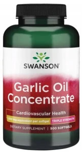 Swanson Garlic Oil - Olej czosnkowy 500 kapsułek - Krążenie i Odporność