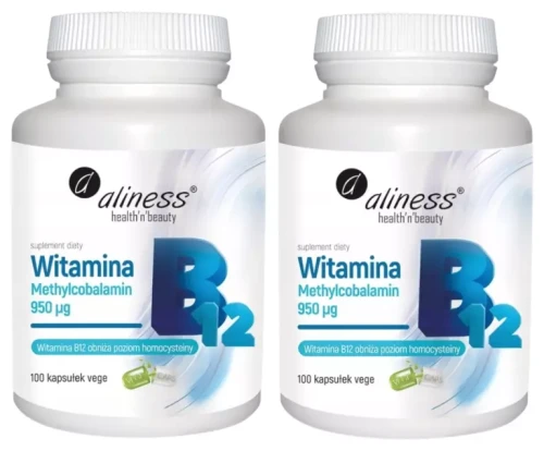 Zestaw 2x Witamina B12 Methyl 950 µg VEGE, Aliness
