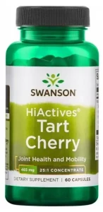 Swanson HiActives Tart Cherry 465mg 60 kapsułek - Stawy Regeneracja Antyoksydacja