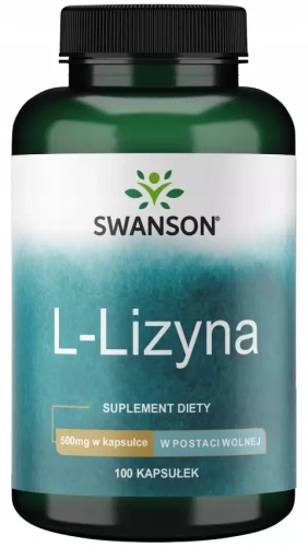 L-Lizyna 500mg 100kaps, Swanson