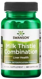Swanson Milk Thistle Combination - Ostropest Plamisty 60 kapsułek - Wątroba Detoksykacja Metabolizm