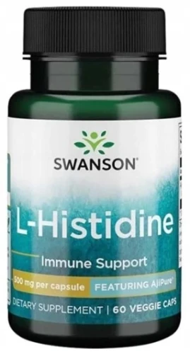 AjiPure L-histydyna 500mg 60kaps, Swanson