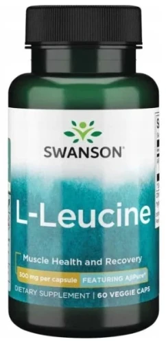 AjiPure L-leucyna 500mg 60 kaps, Swanson