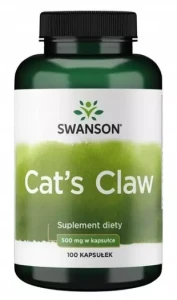 Swanson Cat's Claw - Koci Pazur 500mg 100 kapsułek - Odporność Układ Oddechowy Stawy