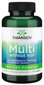 Swanson Century Formula bez żelaza 130 tabletek - Układ Nerwowy i Funkcje Psychologiczne
