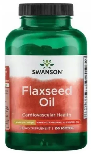 Flaxseed Oil 1000mg 100 żelków, Swanson