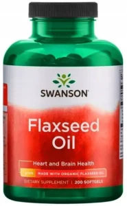 Swanson Flaxseed Oil - Olej z Siemienia Lnianego 1000mg 200 kapsułek - Układ Sercowo-Naczyniowy