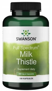 Swanson FS Milk Thistle - Ostropest plamisty 500mg 100 kapsułek - Detoksykacja Regeneracja Wątroby