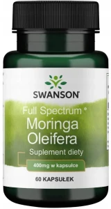 Swanson FS Moringa Oleifera 400mg 60 kapsułek - Odporność Antyoksydant Trawienie