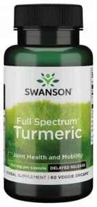 Swanson FS Turmeric - Kurkuma 750mg 60 kapsułek - Przeciwzapalne Antyoksydant Trawienie