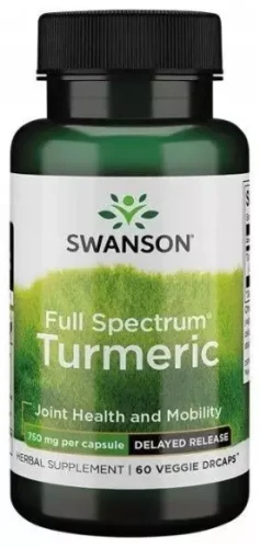 FS Turmeric - opóźnione wchłan. 750mg 60kaps, Swanson