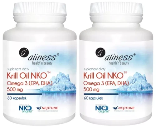 Zestaw 2x Krill Oil NKO 500 mg, 60 kaps Aliness
