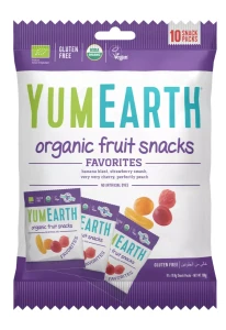 YUMEARTH Żelki bez żelatyny EKO (Fruit Snacks) 10 sztuk - Naturalny Skład Pyszna Przekąska 