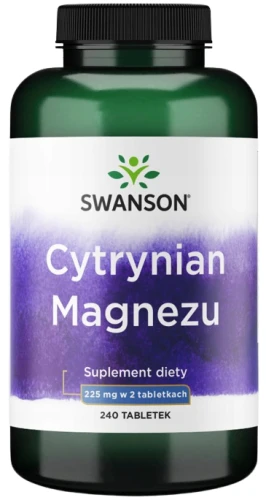 Cytrynian Magnezu 240 tab, Swanson