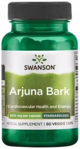 Swanson Arjuna Bark extract 500mg 60 kapsułek - Serce Krążenie Ciśnienie Krwi