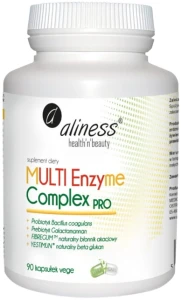 Aliness MULTI Enzyme Complex PRO 90 kapsułek VEGE - Trawienie Wchłanianie Składników Odżywczych