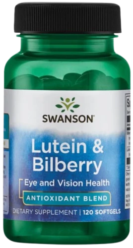 Lutein &amp; Bilberry - Luteina &amp; Borówka 120kaps, Swanson