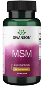 Swanson MSM 500mg 100 kapsułek - Stawy Włosy Skóra Paznokcie