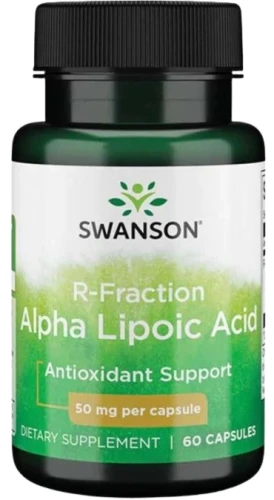 R-ALA - R-Fraction Alpha Lipoic Acid 50mg 60kaps, Swanson