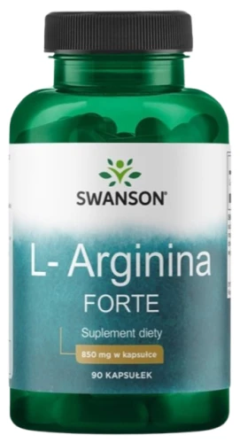 L-arginina forte 850mg 90 kaps, Swanson