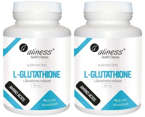Zestaw 2x L-Glutathione reduced 500 mg x 100 Vege caps. Aliness