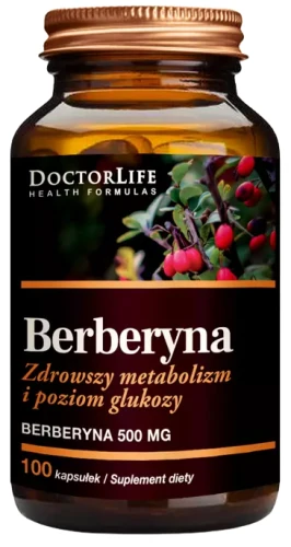Berberine Berberyna 500 mg 100 kapsusłek, Doctor Life