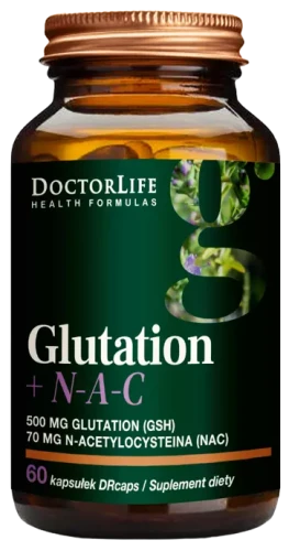 Glutation GSH + NAC 500mg 60kaps, Doctor Life[