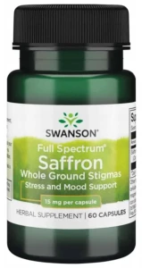 Swanson FS Saffron - Szafran 15mg 60 kapsułek - Nastrój Sen Relaks Libido