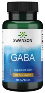 Swanson GABA 500mg 100 kapsułek - Układ Nerwowy Relaks Sen Samopoczucie
