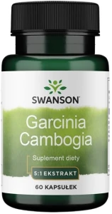 Swanson Garcinia Cambogia extract 80mg 60 kapsułek - Kontrola Masy Ciała Metabolizm Węglowodanów