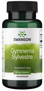Swanson Gymnema Sylvestre 400mg 100 kapsułek - Cukrzyca Odchudzanie Apetyt