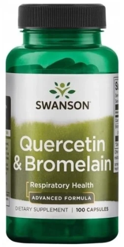 Quercetin &amp; Bromelain - Kwercetyna i Bromelina 100 kaps, Swanson
