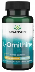 Swanson L-Ornithine - L-Ornityna 500mg 60 kapsułek - Wątroba Układ Nerwowy Detoks