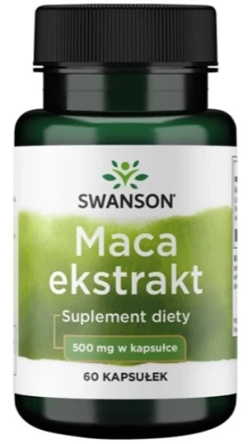 Maca ekstrakt 500mg 60 kaps, Swanson