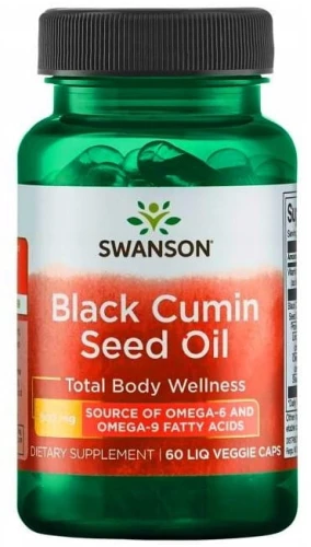 Black Cumin Seed Oil - Olej z czarnego kminku 500mg 60 kaps., Swanson