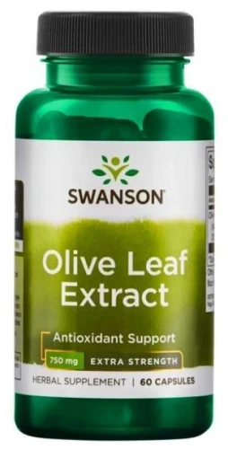 Olive Leaf Extract 750mg 60 kaps, Swanson